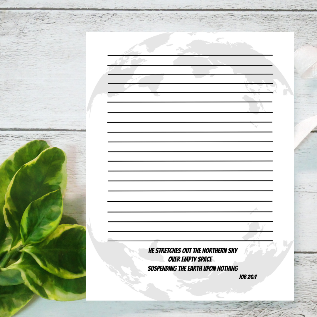 JW Letter Writing Paper Digital Download Peaceful Butterfly