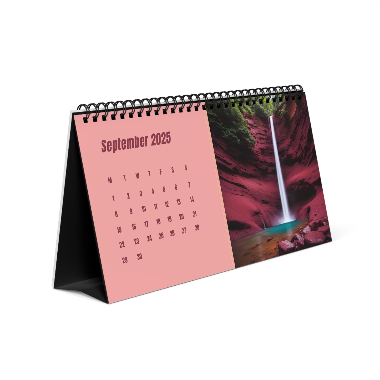 2025 Waterfall Desktop Calendar