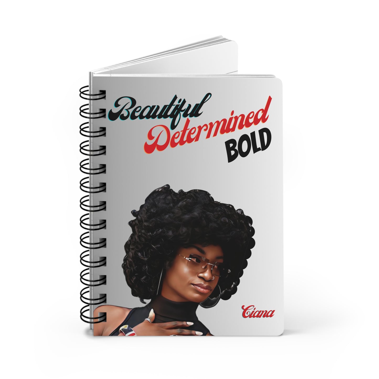 Beautiful/Determined/Bold/Spiral Bound /Journal