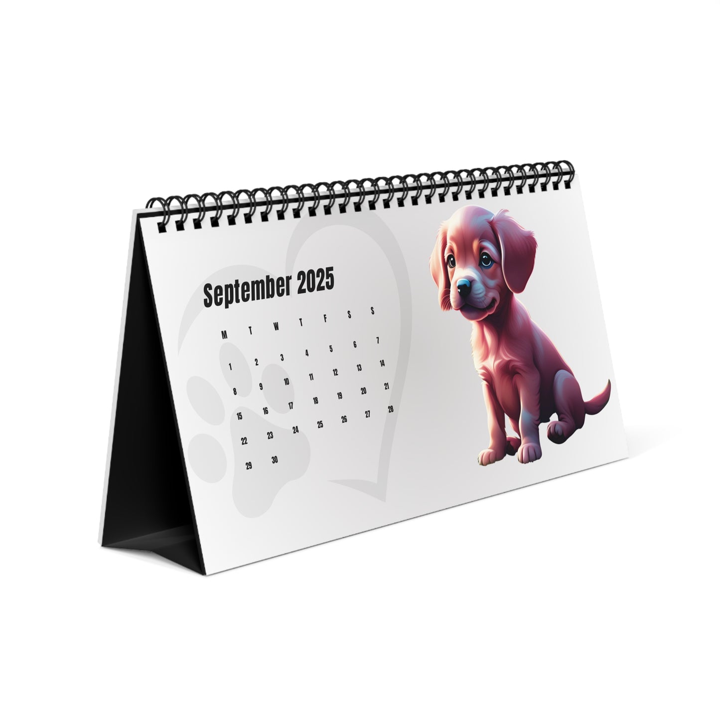 2025 Puppies Desktop Calendar