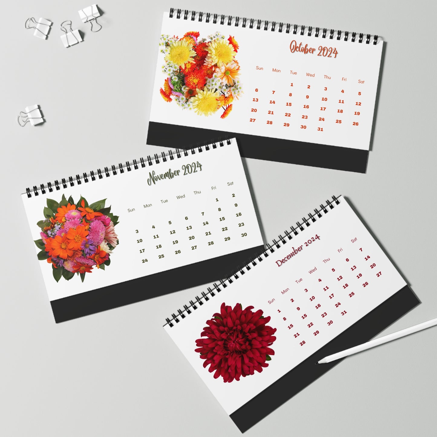 2024 Flower Desk Calendar