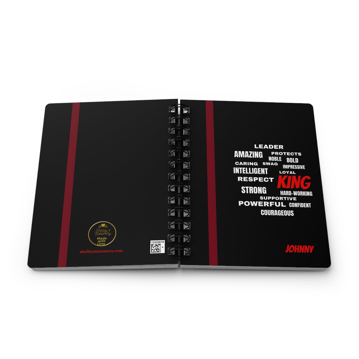 King/ Mens Writing Notebooks/ Spiral Bound Journal