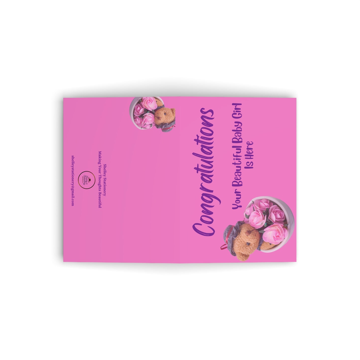 Congratulations Your Beautiful Baby Girl Is Here/ Greeting Card