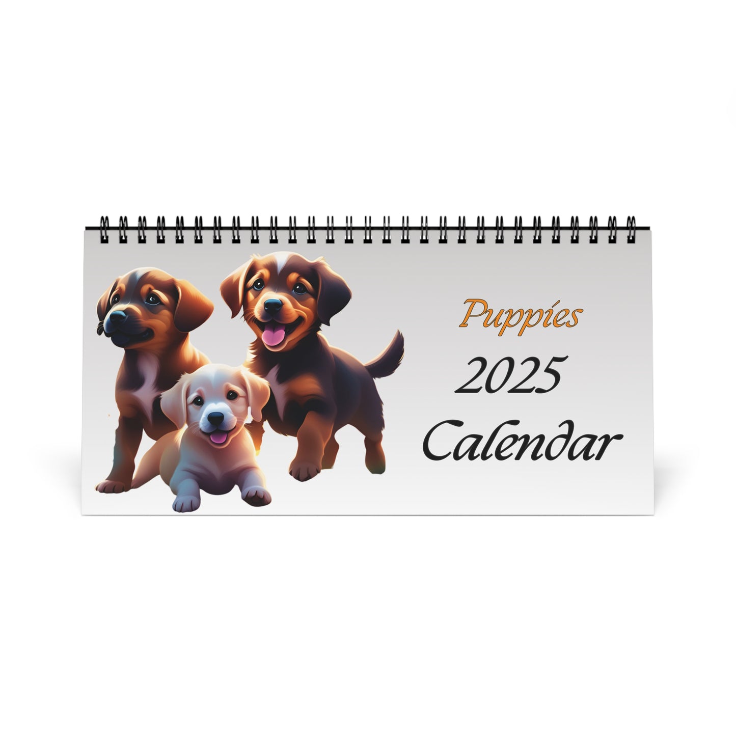 2025 Puppies Desktop Calendar