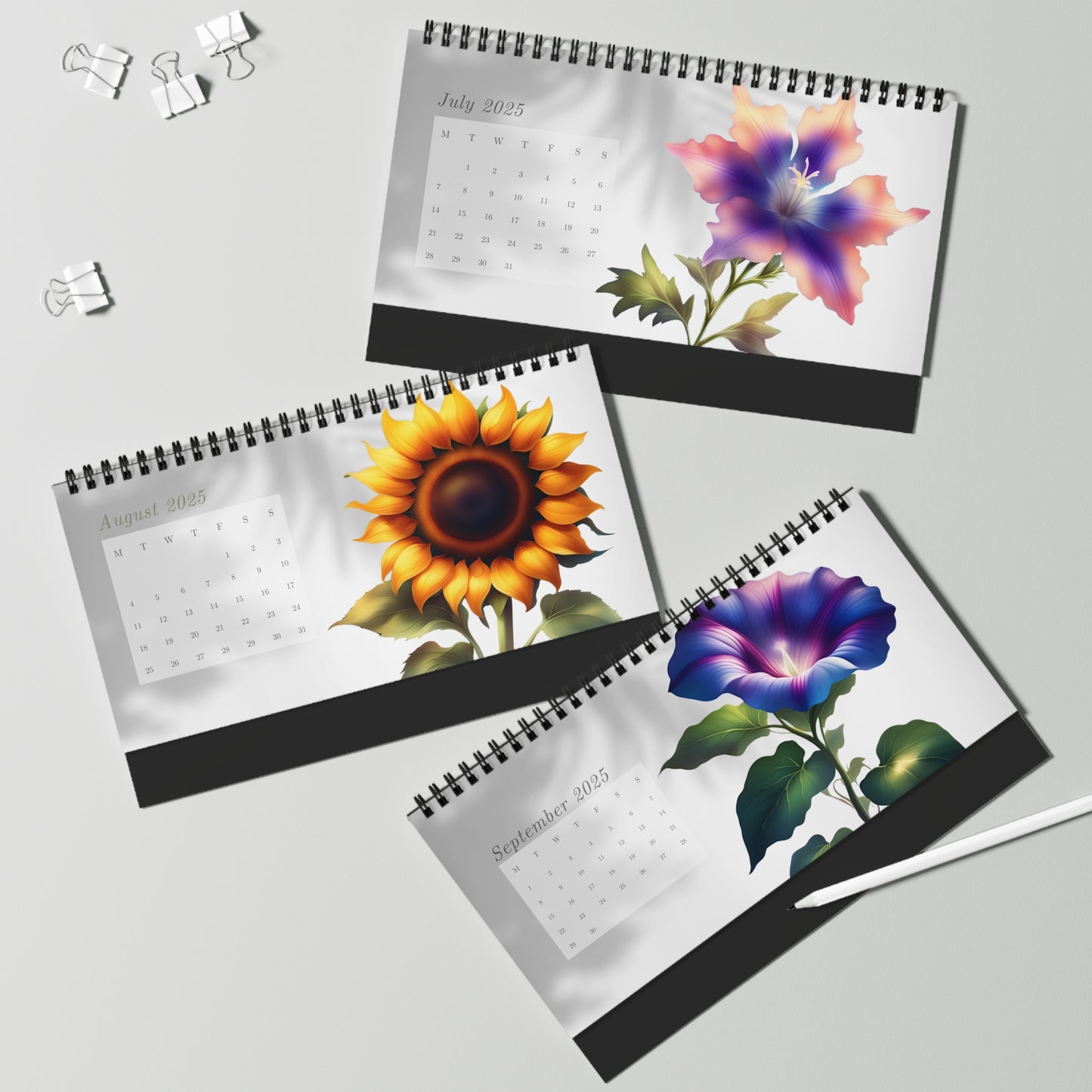 2025 Flower Desktop Calendar