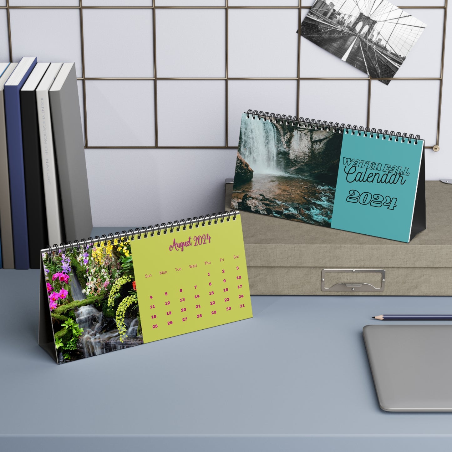 2024 Waterfall Desk Calendar