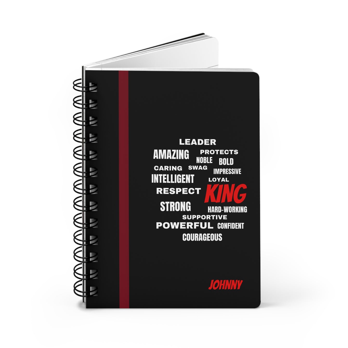 King/ Mens Writing Notebooks/ Spiral Bound Journal