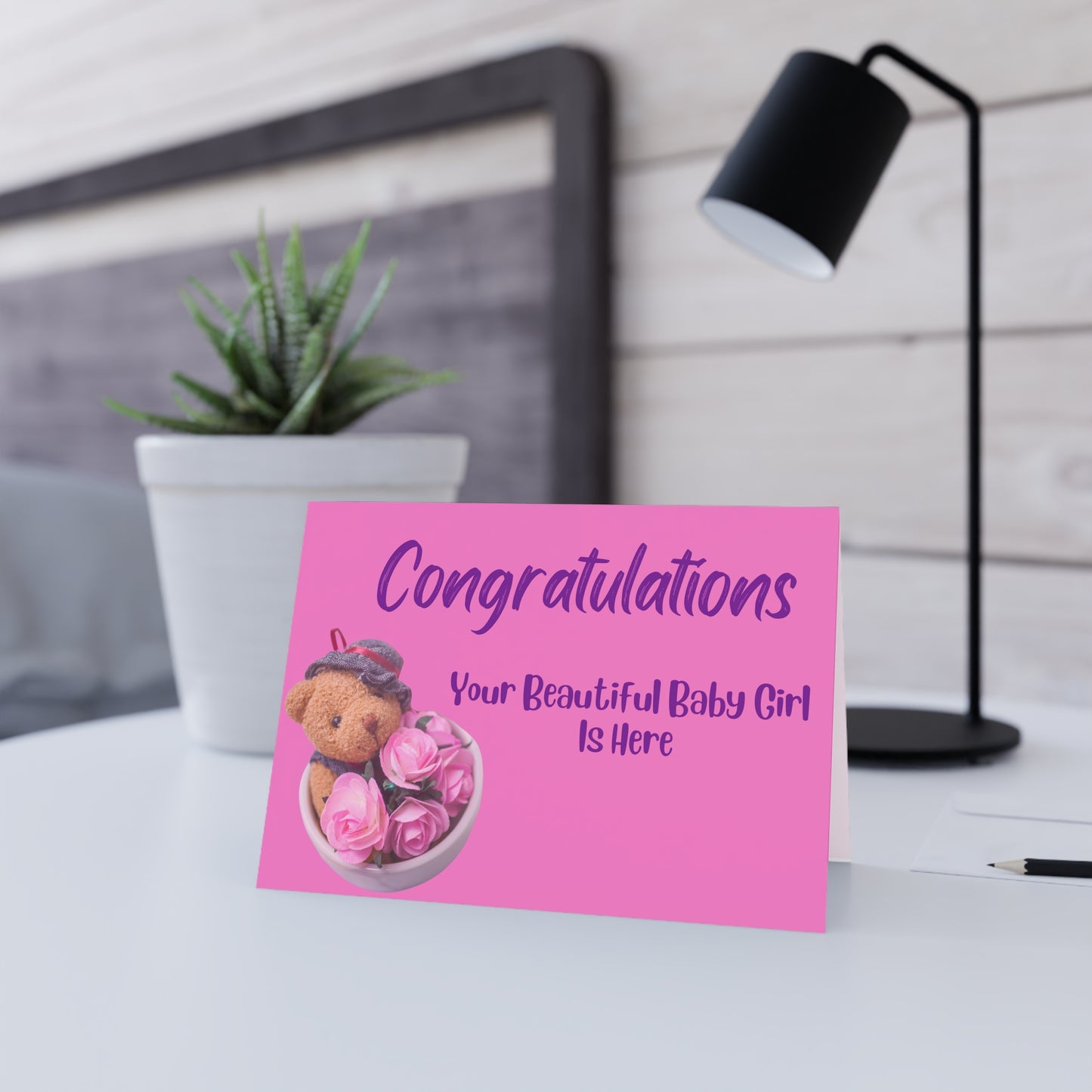 Congratulations Your Beautiful Baby Girl Is Here/ Greeting Card