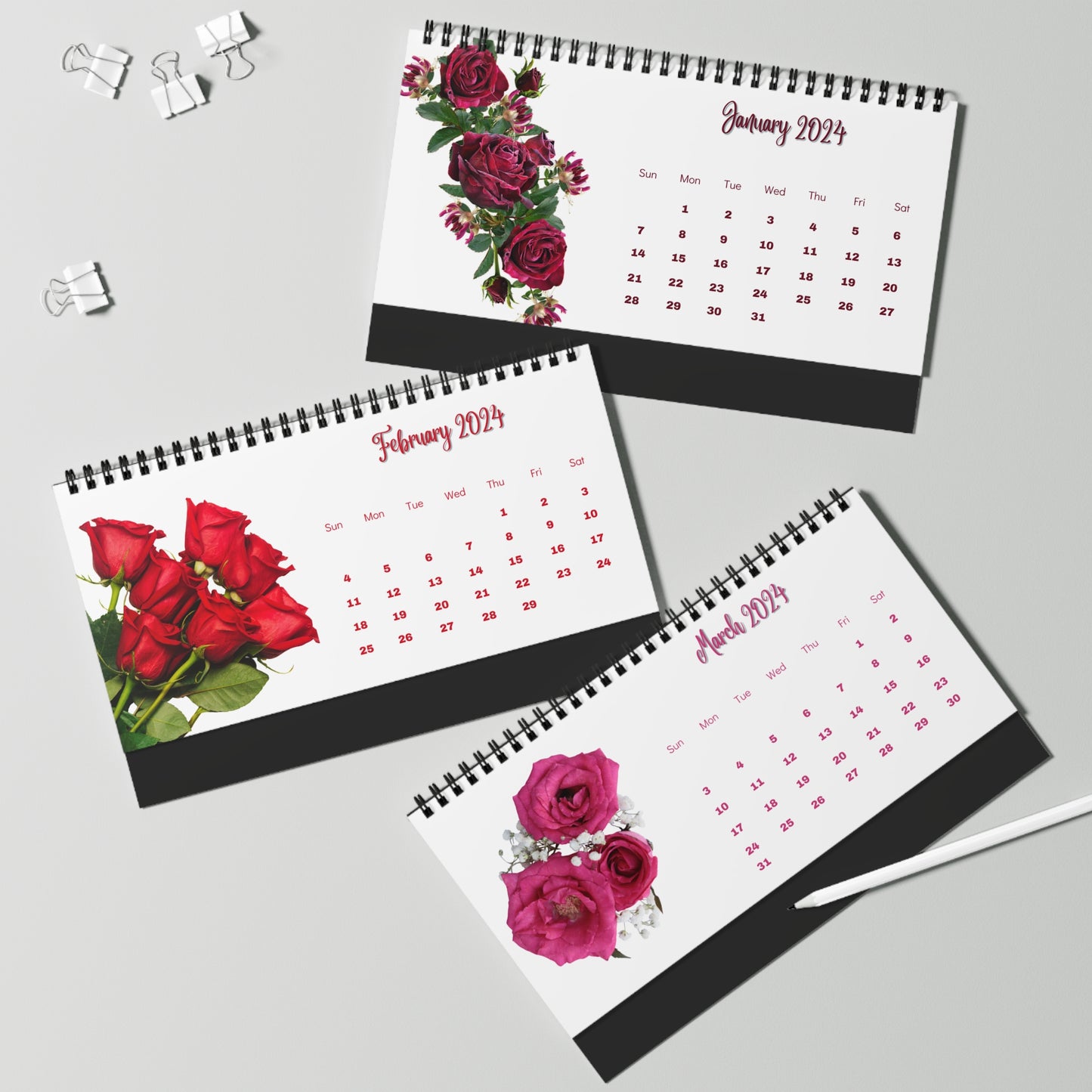 2024 Flower Desk Calendar