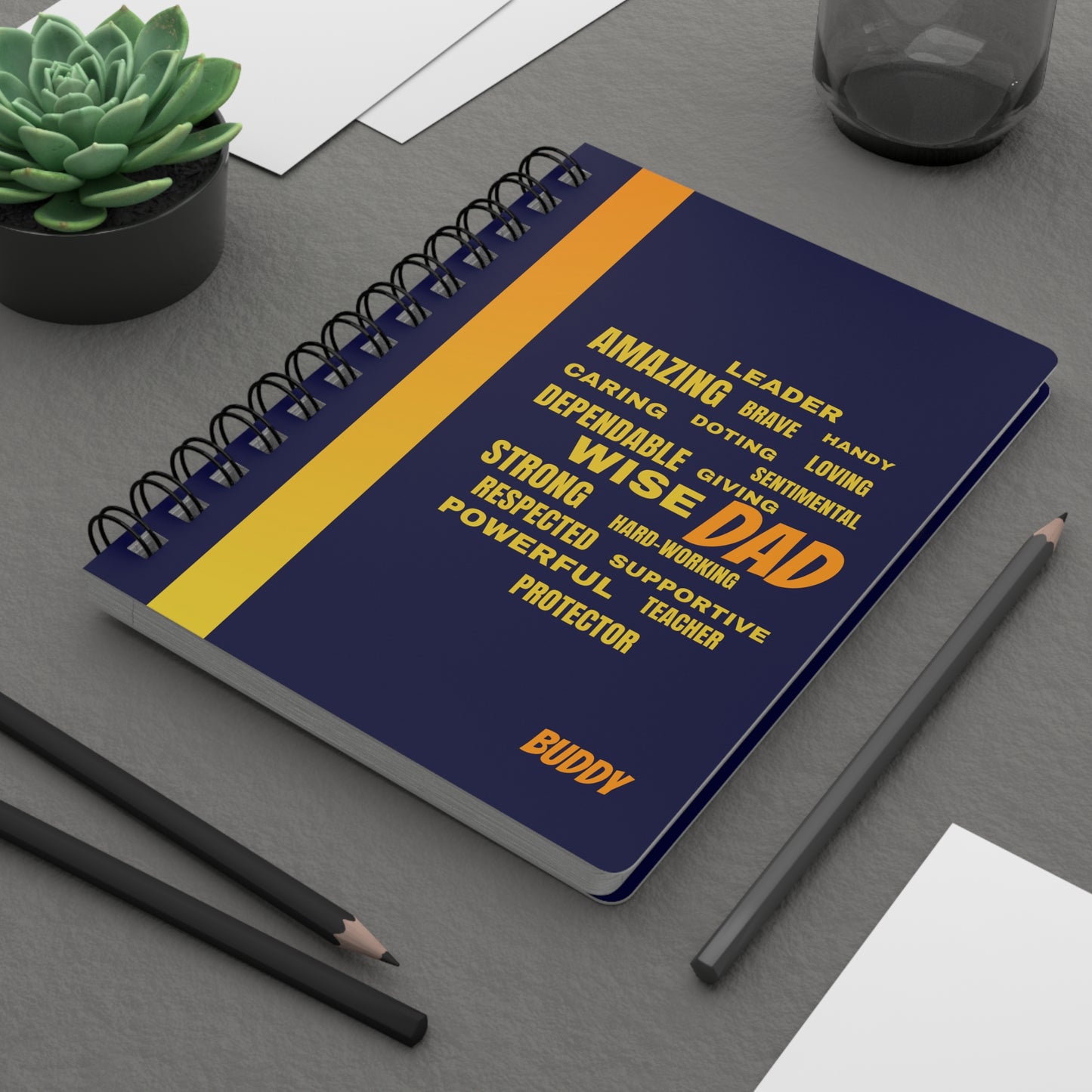 DAD/ Mens Writing Journals/ Spiral Bound Journal