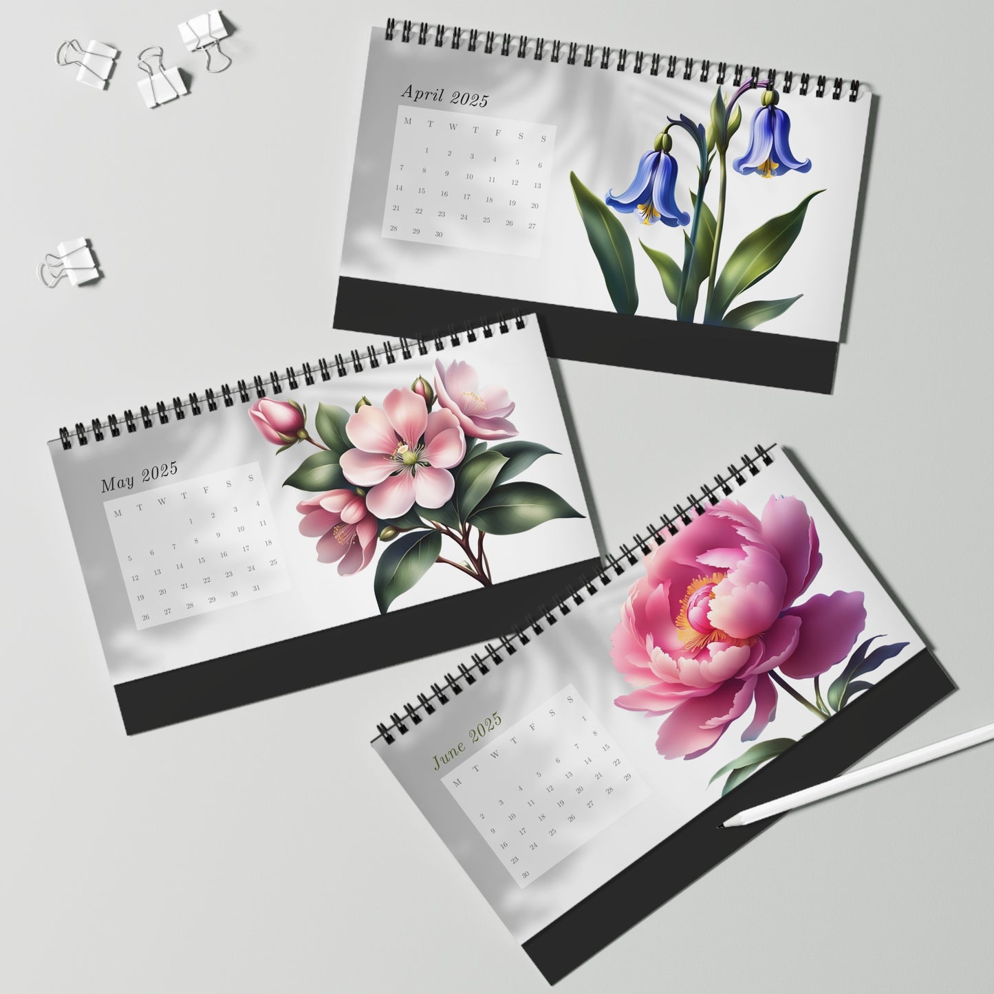 2025 Flower Desktop Calendar