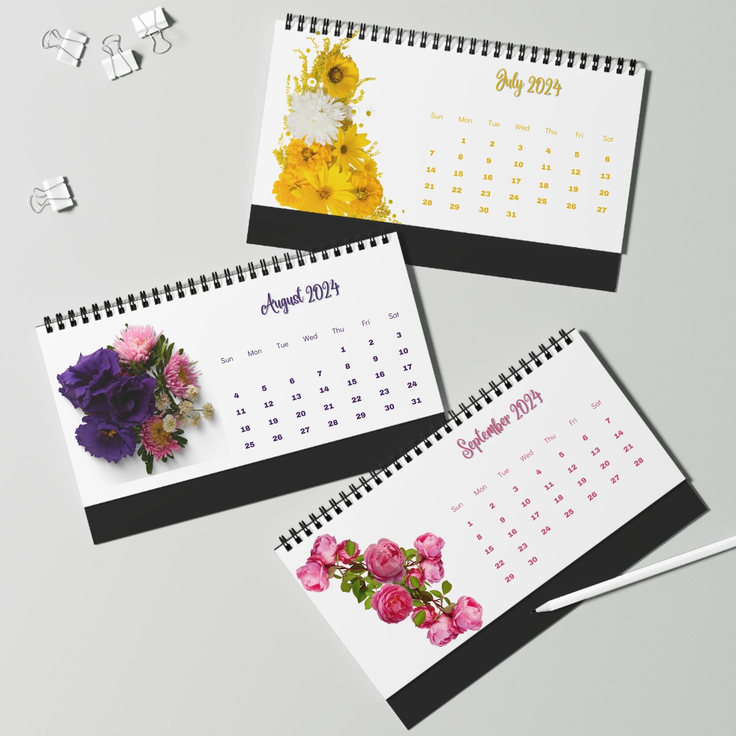 2024 Flower Desk Calendar