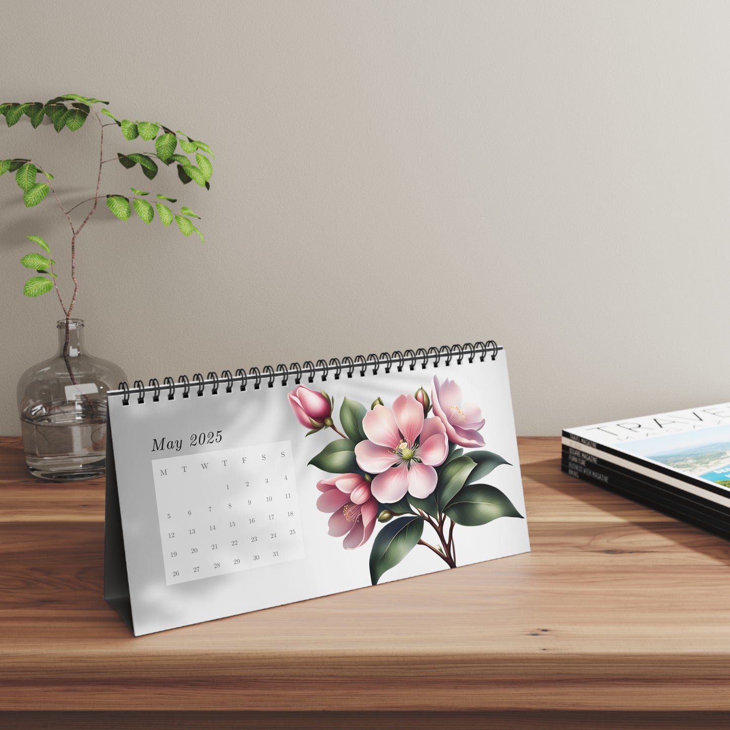 2025 Flower Desktop Calendar