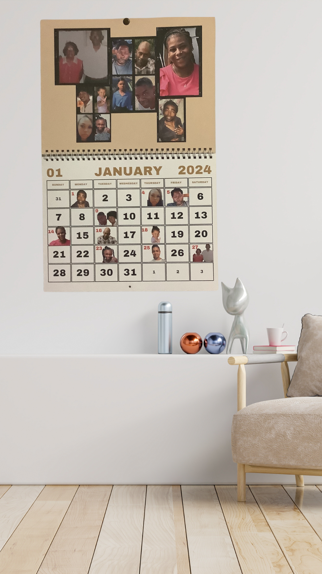 Personalized/ Custom Made Wall Calendar