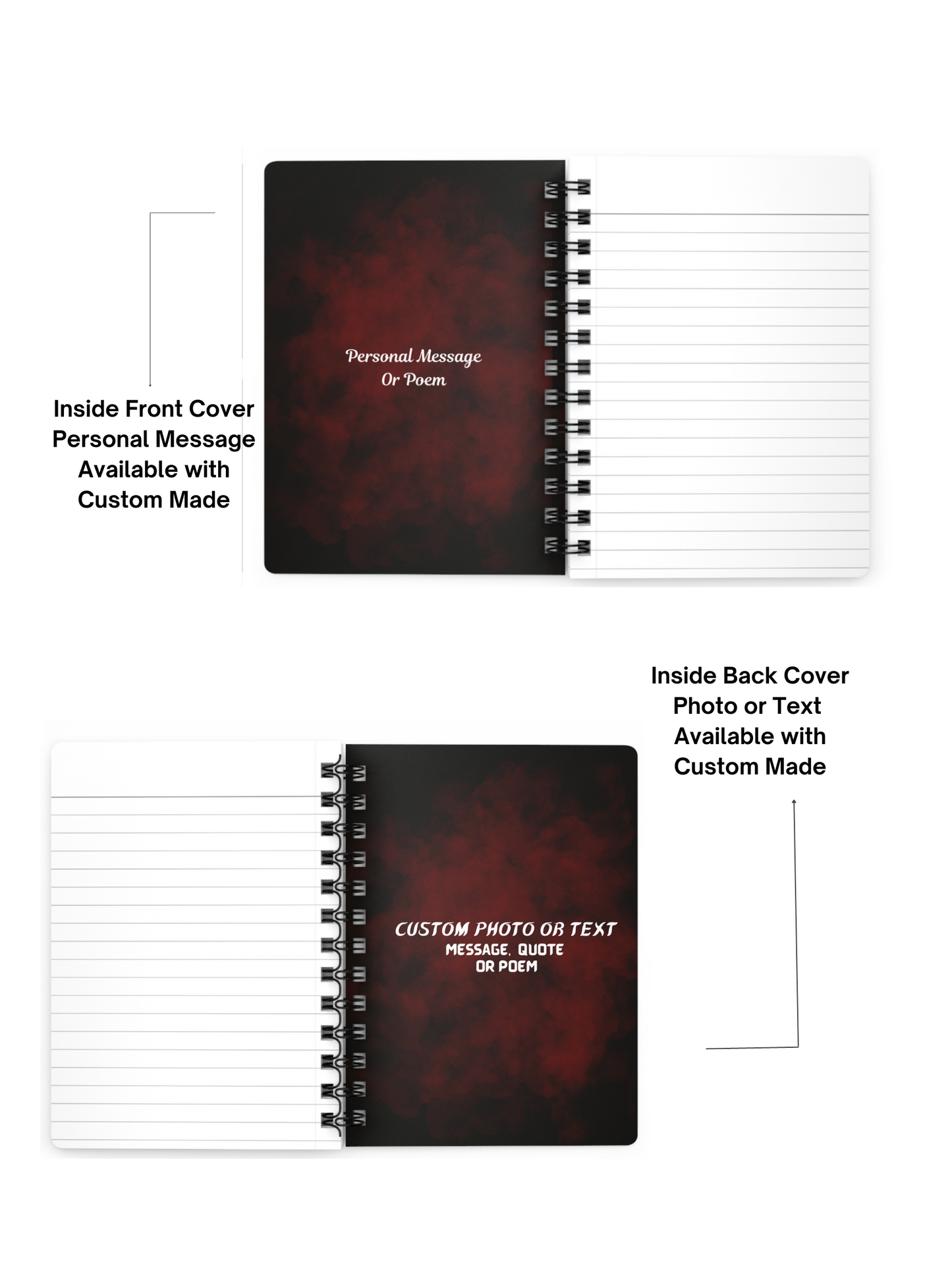 King/ Mens Writing Notebooks/ Spiral Bound Journal