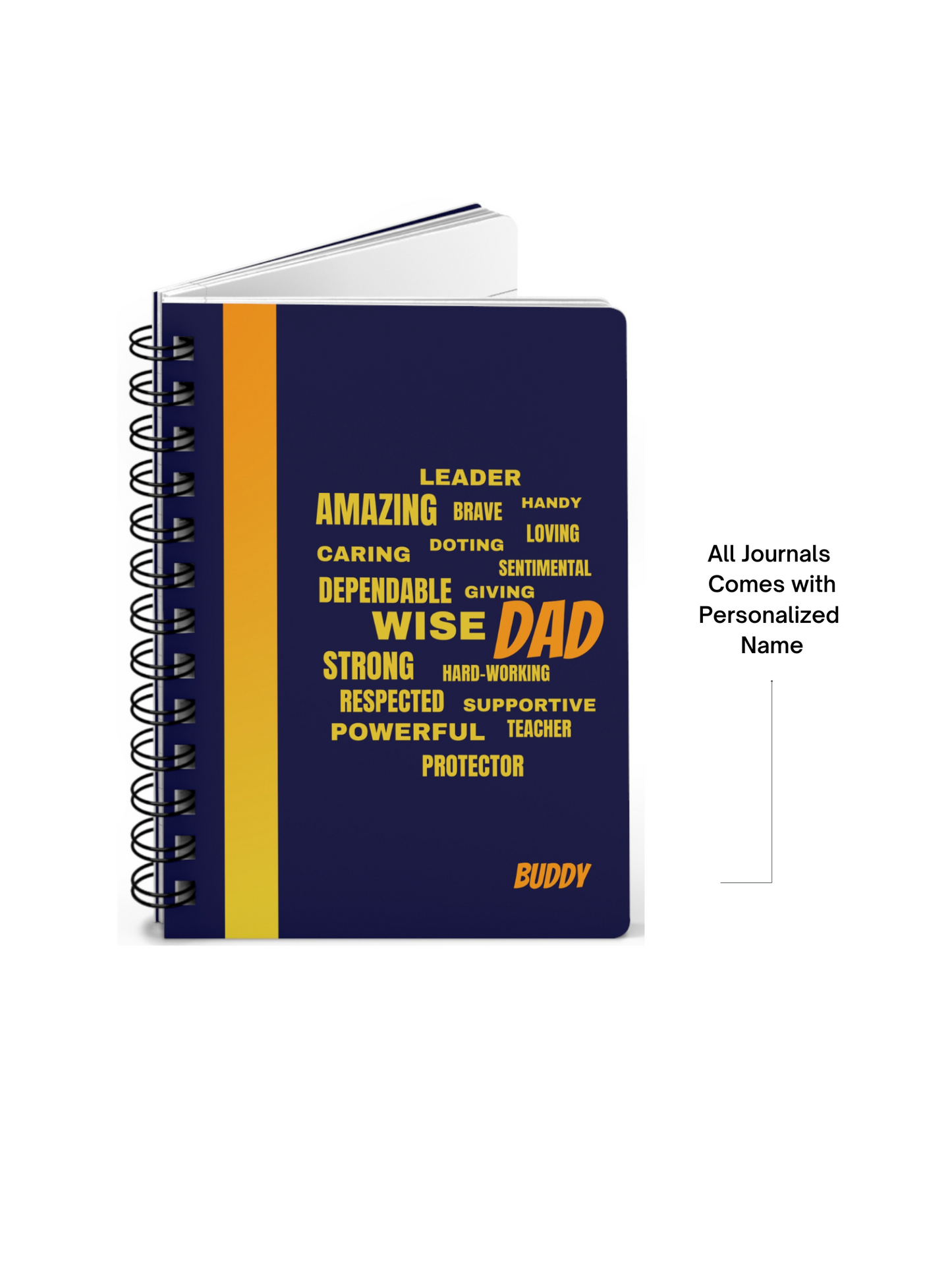 DAD/ Mens Writing Journals/ Spiral Bound Journal