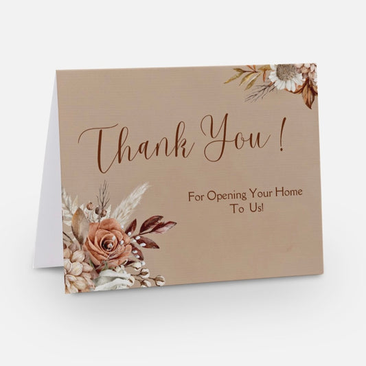 Thank You for Opening Your Home/ Hospitality/ Greeting Card