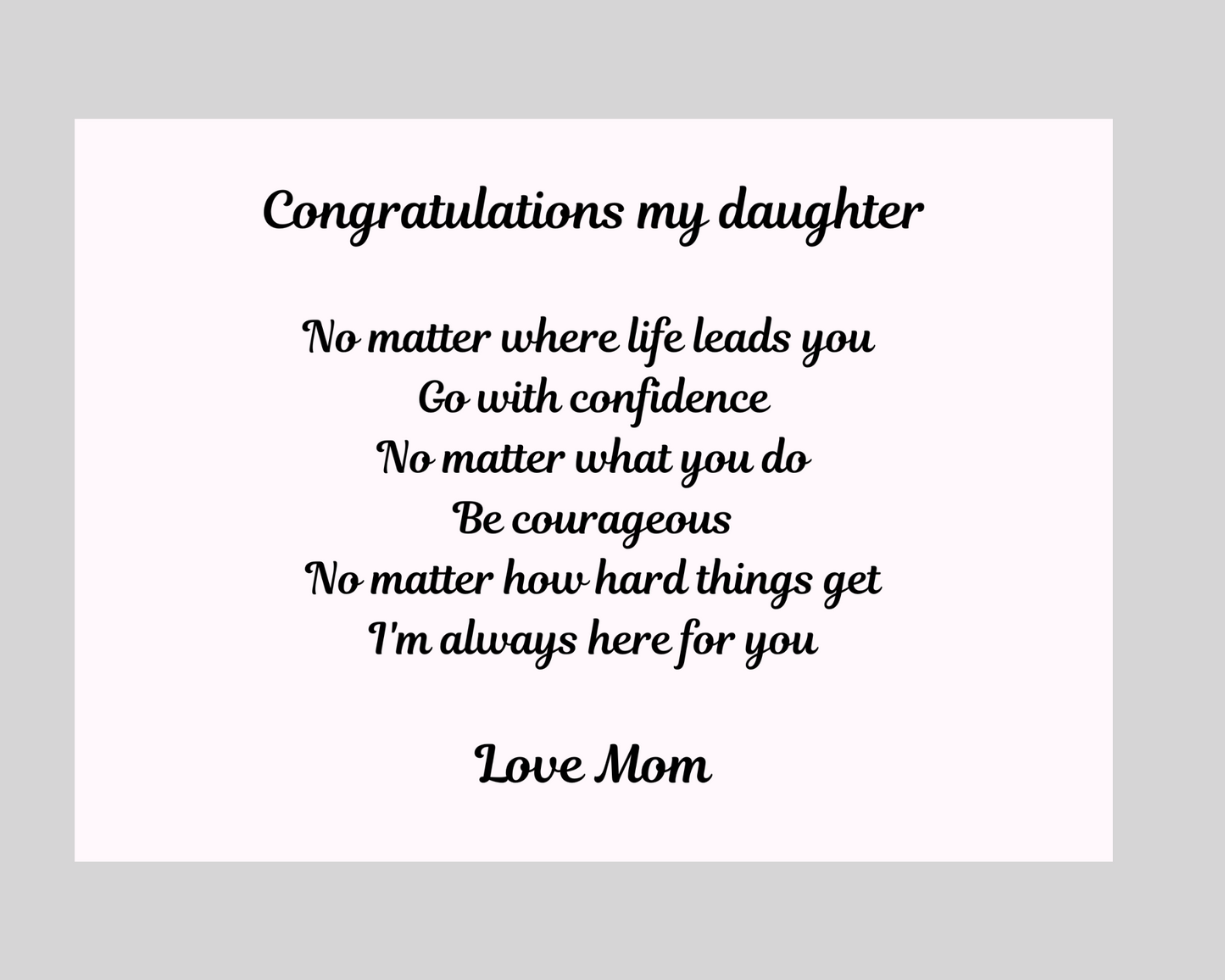 Congratulations Daughter Graduation Card