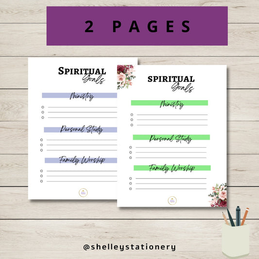 Spiritual Goals Planner/ Free Digital Download