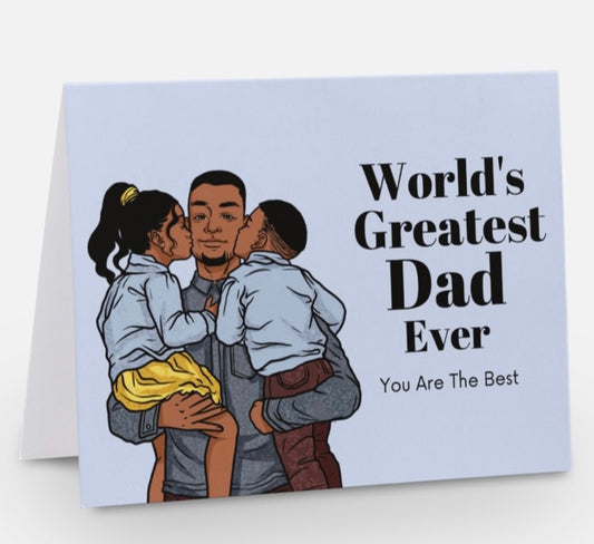 The World's Greatest Dad Ever/ African American Greeting Card