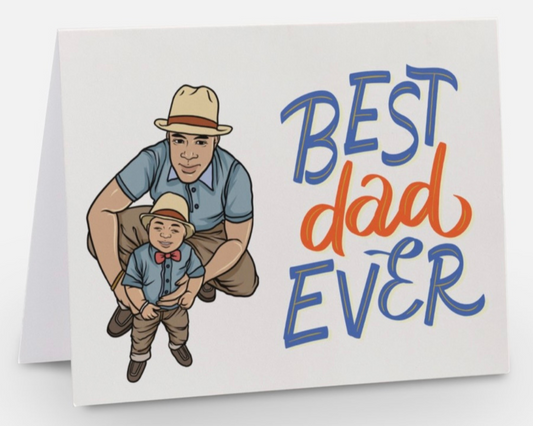 Best Dad Ever/ African American Greeting Card