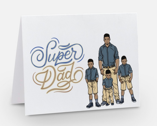 Super Dad / African American Greeting Card