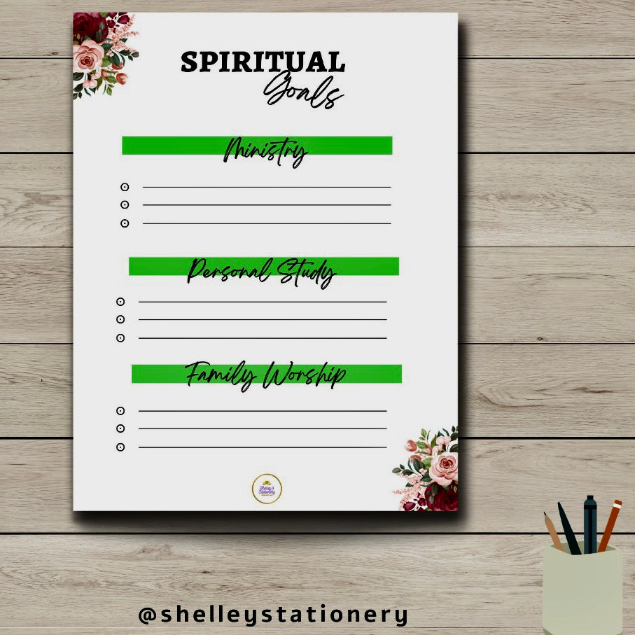 Spiritual Goals Planner/ Free Digital Download