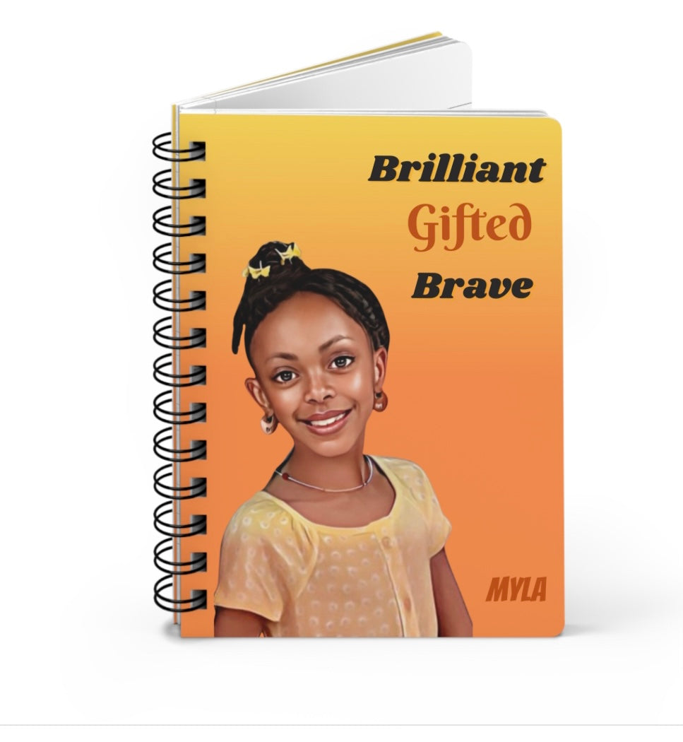 Brilliant/Gifted/Brave/Spiral Bound/ Journal